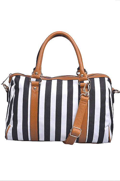 Black Striped Bag