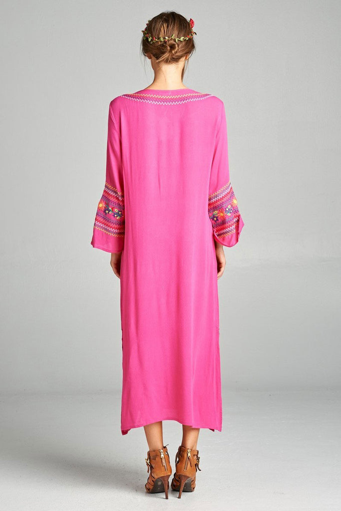 Boho Embroidered Dress