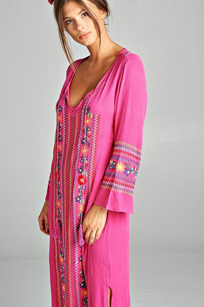 Boho Embroidered Dress