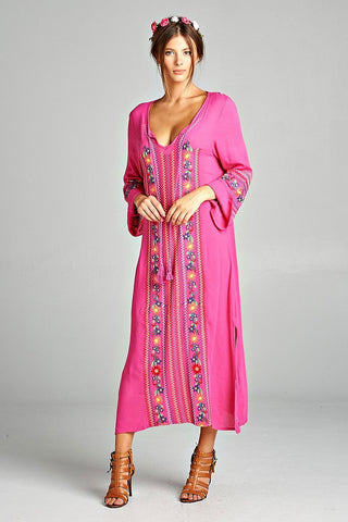 Boho Embroidered Dress