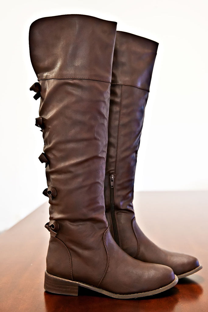 Bow Boots Brown