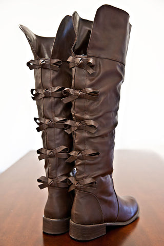 Bow Boots Brown