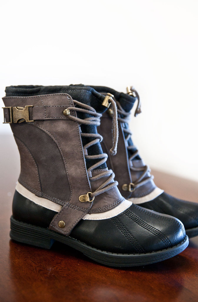 Breaking Ground Boots-Grey-Black