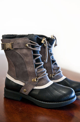 Breaking Ground Boots-Grey-Black