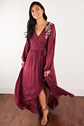 Isla Embroidered Maxi Dress