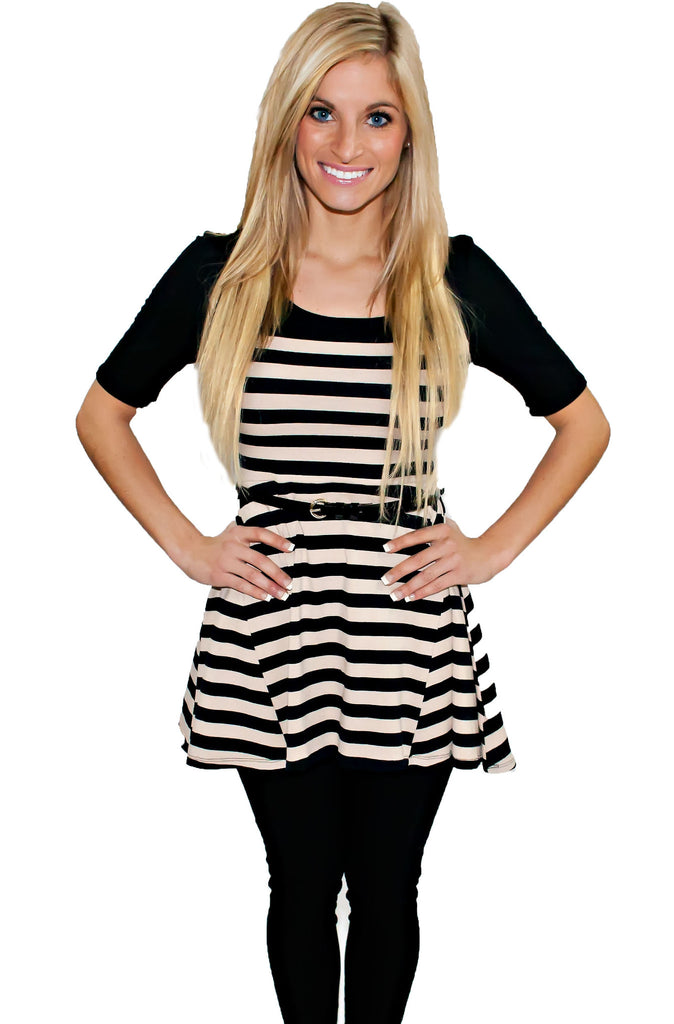 Striped Day Belted Tunic