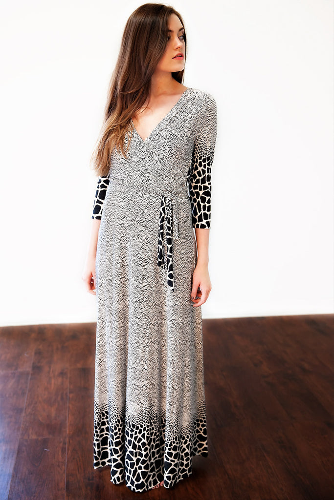 Carissima Black And White Print Dress