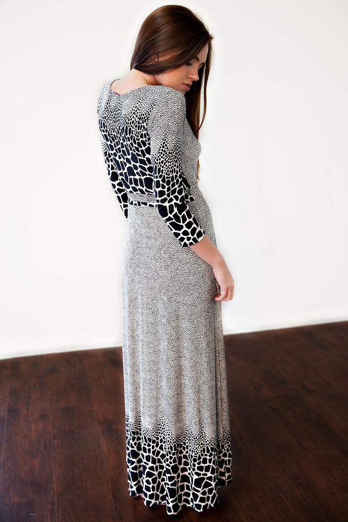 Carissima Black And White Print Dress