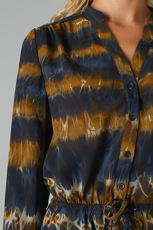 Fall Nights Printed Dress