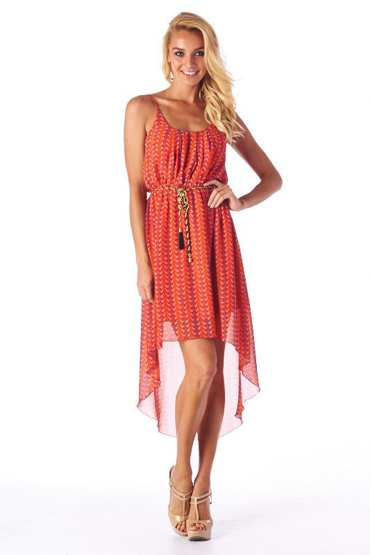 Love Bait Hi-lo Dress- Orange