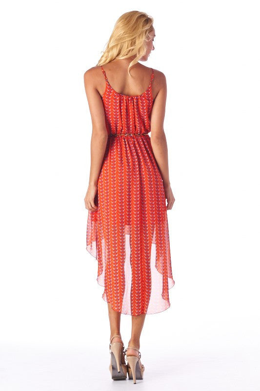 Love Bait Hi-lo Dress- Orange