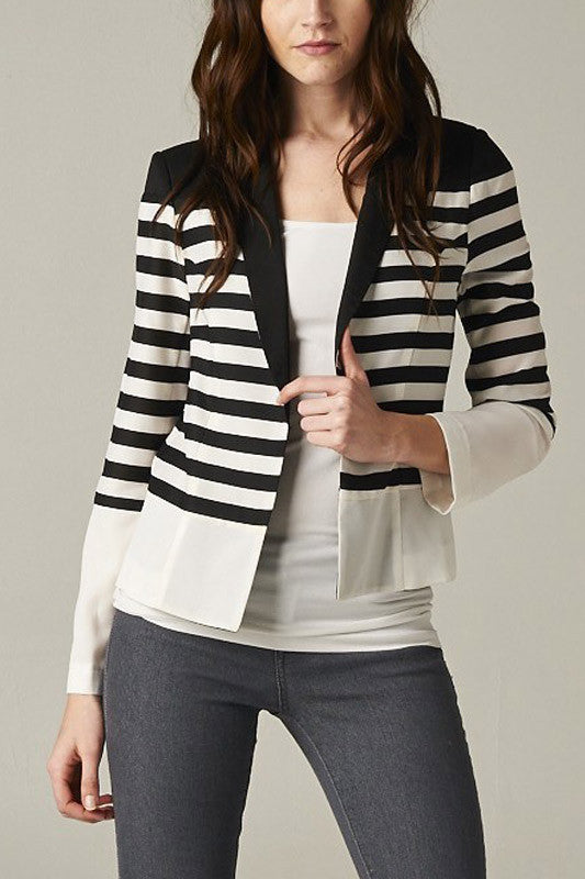 Classy Girl Striped Blazer