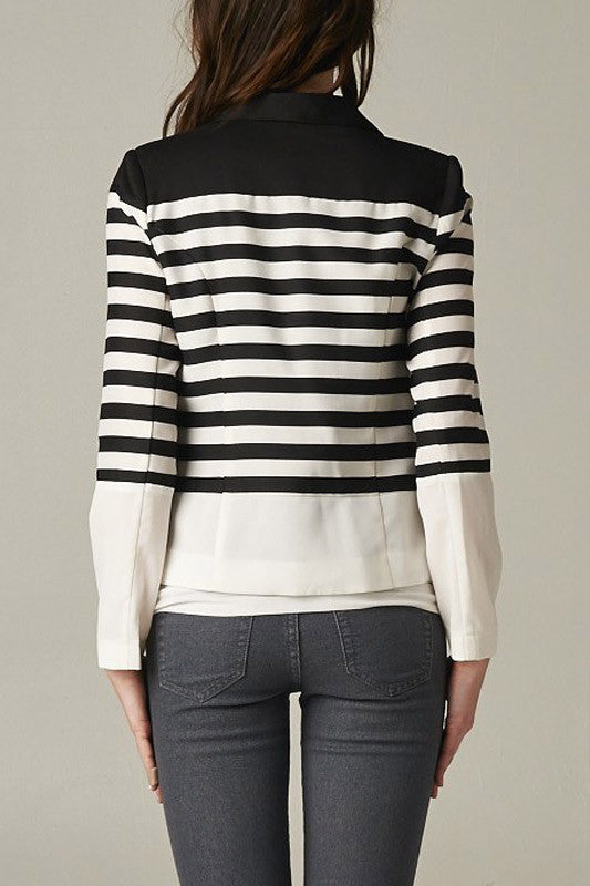 Classy Girl Striped Blazer