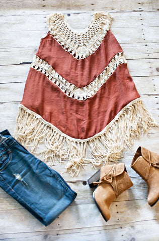 Come As You Are Top-Burnt Orange