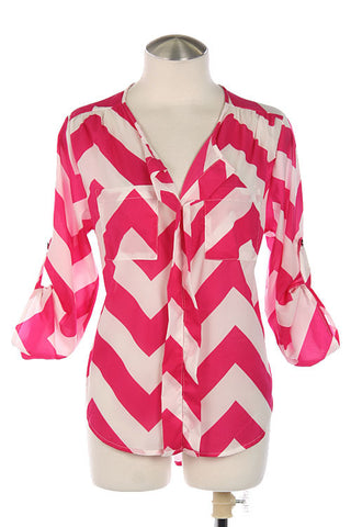 Catch A Wave Top-Fuchsia
