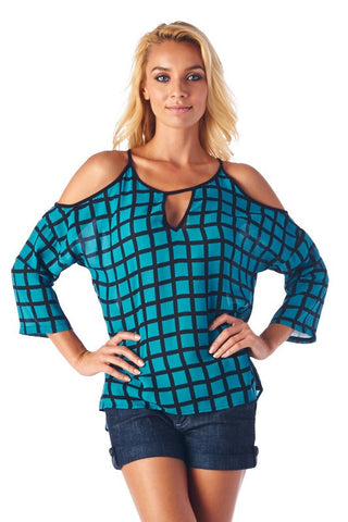 Hello Sexy! Open shoulder Top- Jade