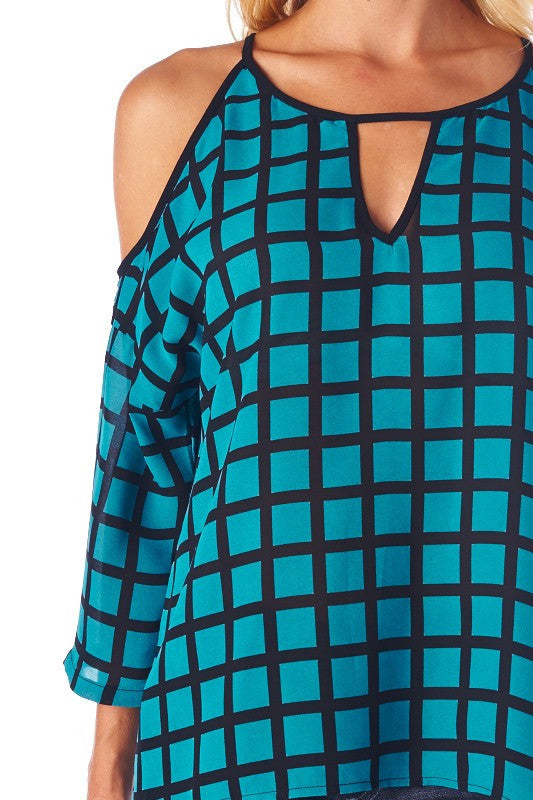 Hello Sexy! Open shoulder Top- Jade