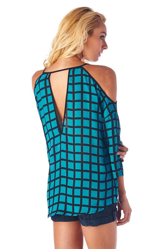 Hello Sexy! Open shoulder Top- Jade