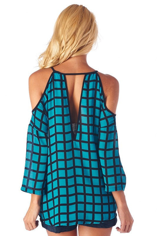 Hello Sexy! Open shoulder Top- Jade