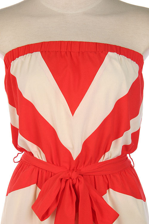 Nantucket Chevron Maxi Dress-Jade