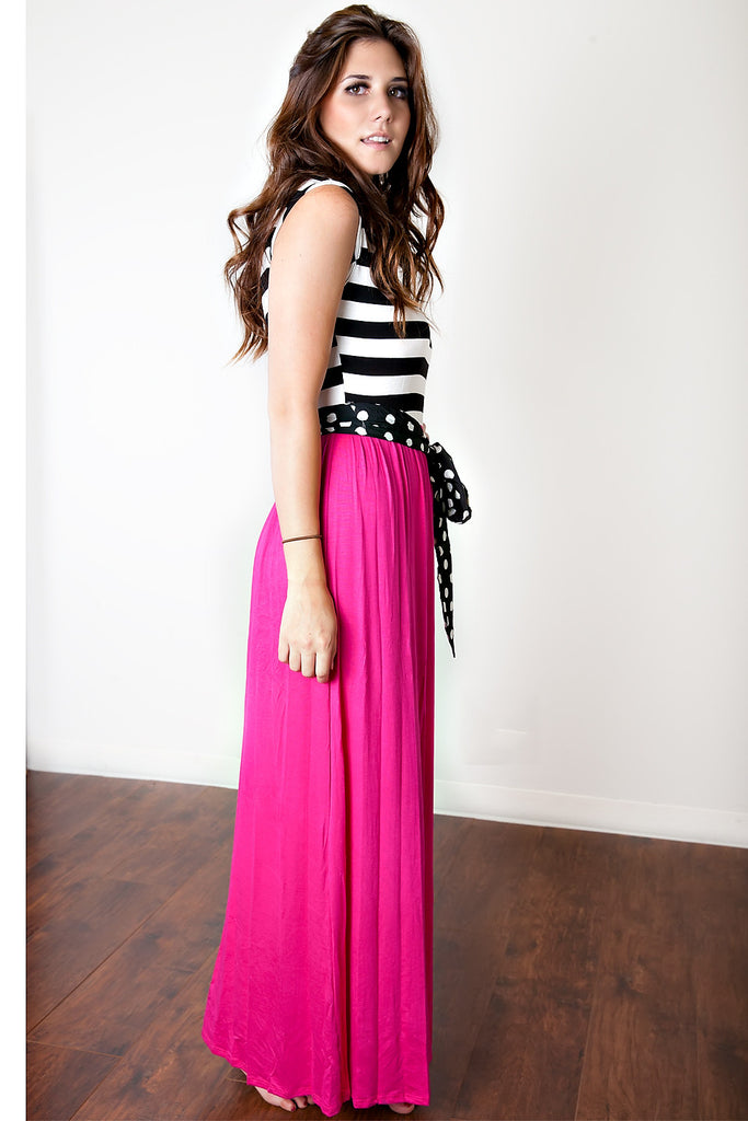 The Day Perfected Maxi Dress-Hot Pink