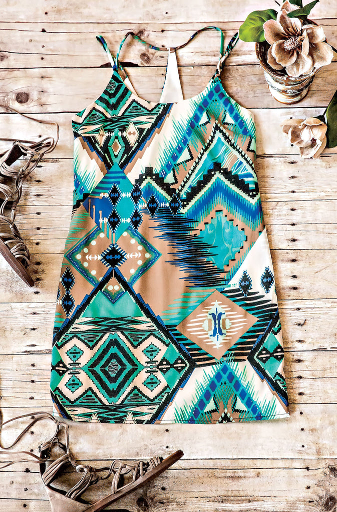 Desert Canyon Dress-Blue