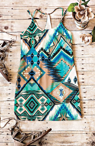 Desert Canyon Dress-Blue