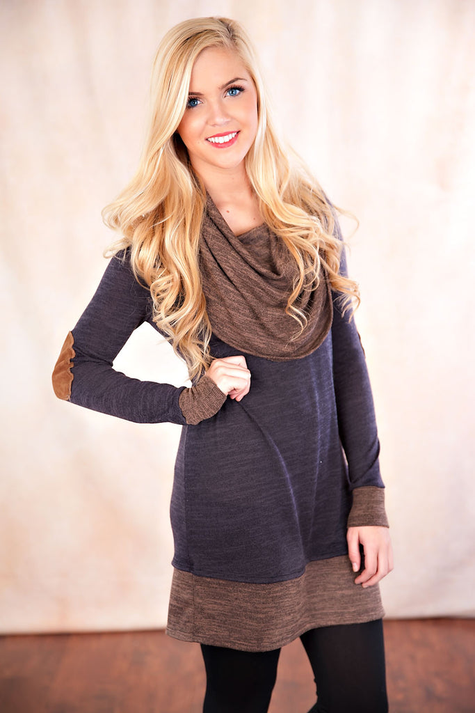 Don't Go Away Cowl Neck Top