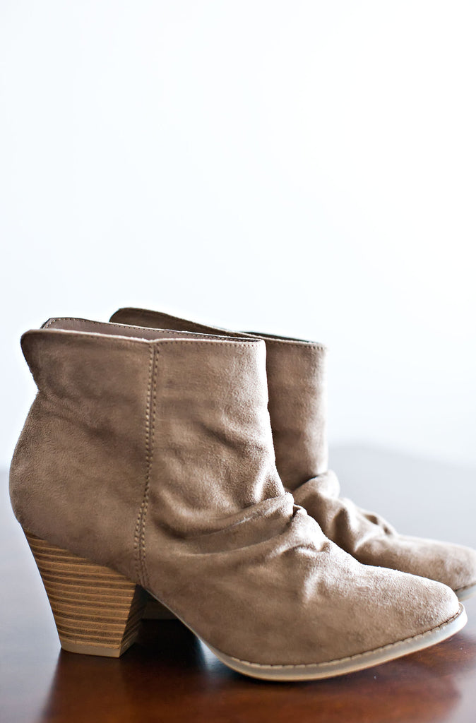Double Trouble Ankle Boots-Taupe
