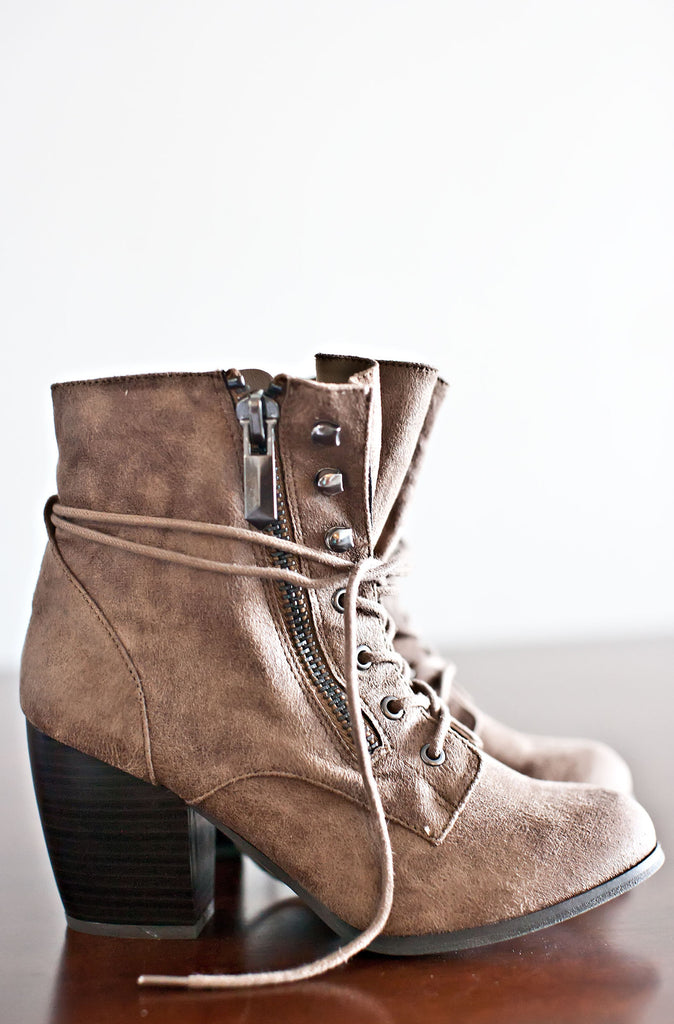Fairfax Booties-Taupe