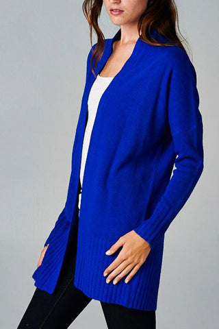 Fall Into Place Cardigan-Royal Blue