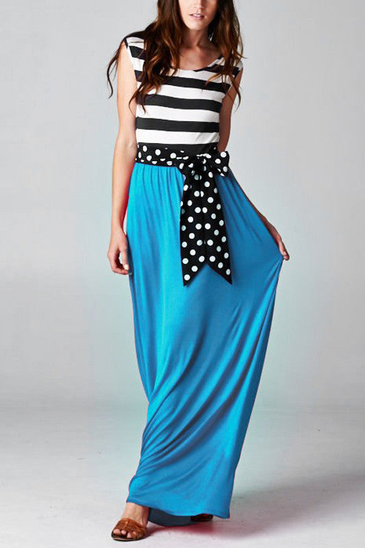 The Day Perfected Maxi Dress-Teal