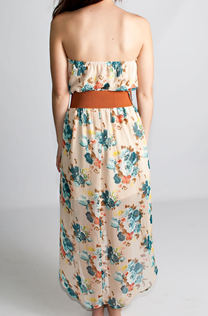 Picking Wildflowers Printed Dress In Ivory/Blue
