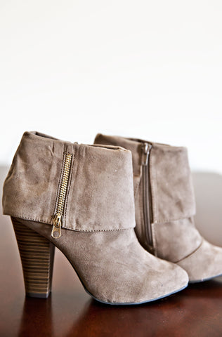 Follow My Step Booties-Taupe
