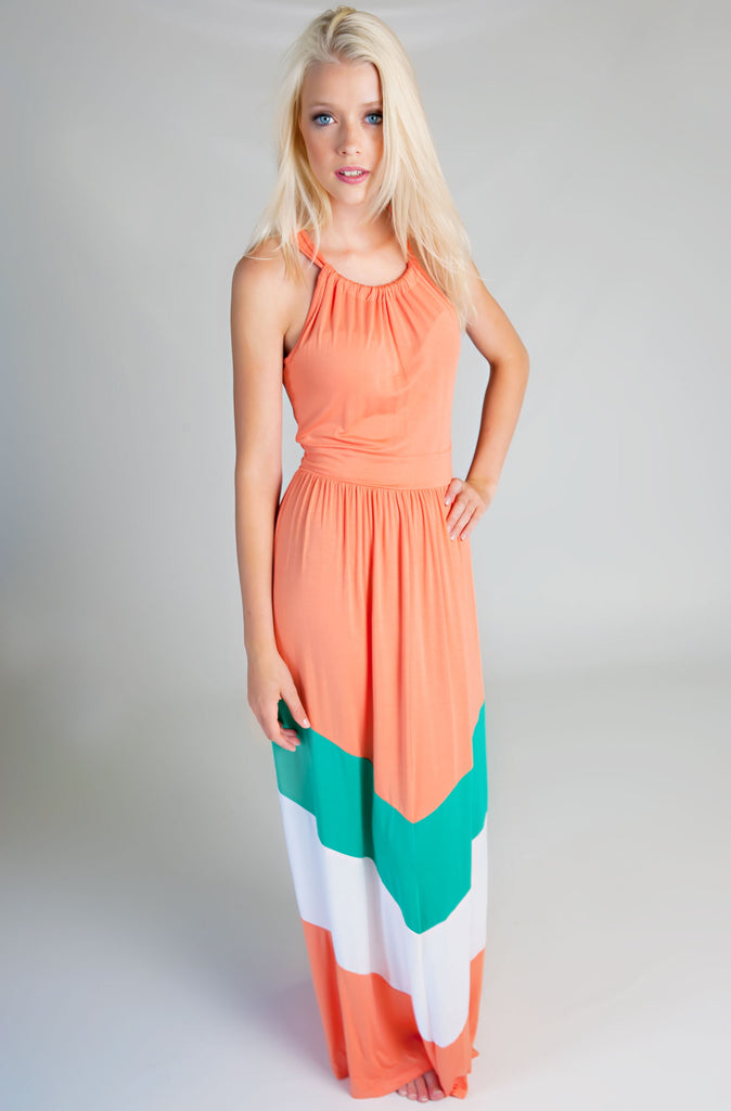"For Your Stylish Life" Maxi Dress-Orange
