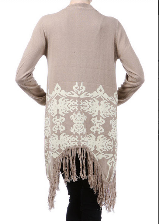 Glad To Meet You Printed Cardigan-Pink