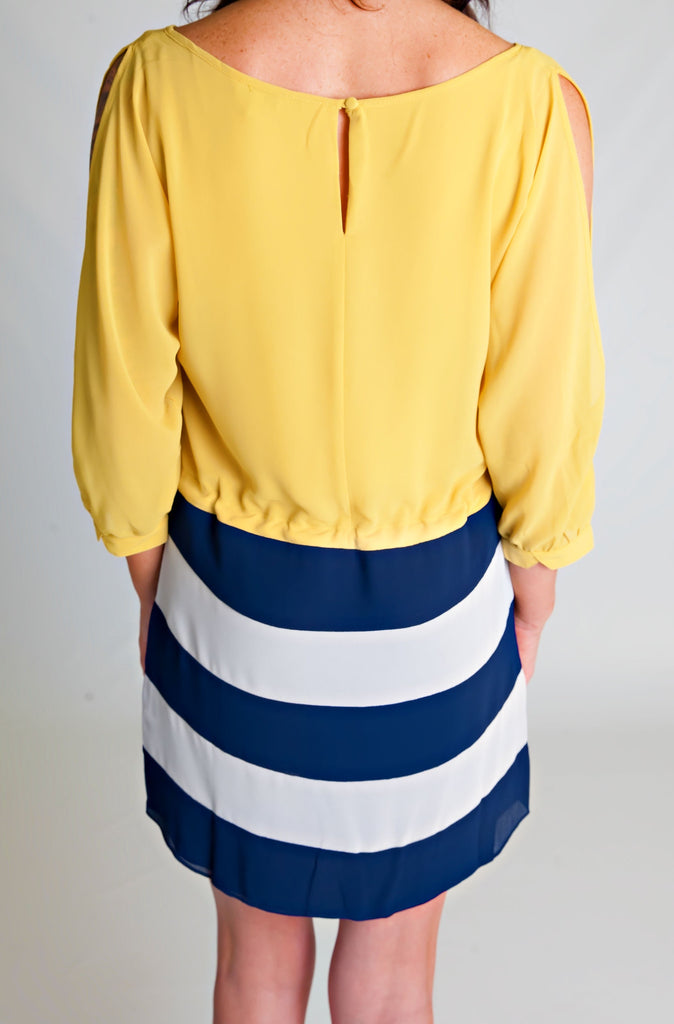 Going Nautical Dress Yellow