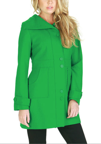 Green WIth Envy Hooded Coat