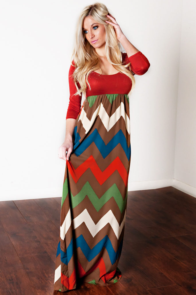 Hannah Zigzag Maxi Dress