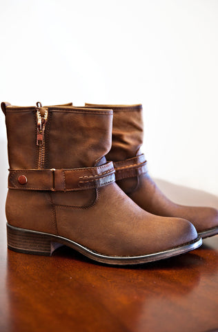 Hayride Booties-Brown