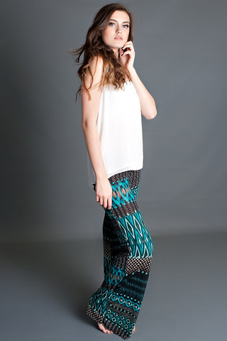 Hayden Valley Print Bottoms- Blue