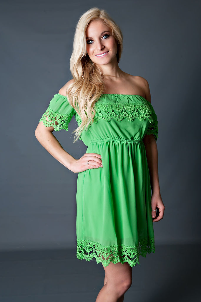 Here Comes The Sun Dress-Green