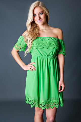 Here Comes The Sun Dress-Green