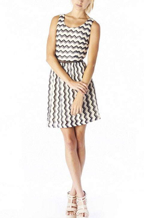 Incredible Times Zigzag Belted Dress