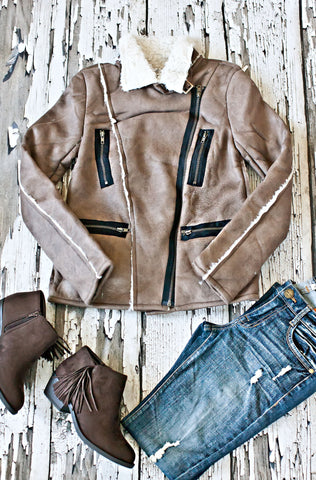 INTO THE WOODS COAT-BROWN