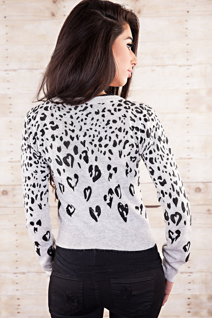 Jaden Button Up Cardigan-Grey