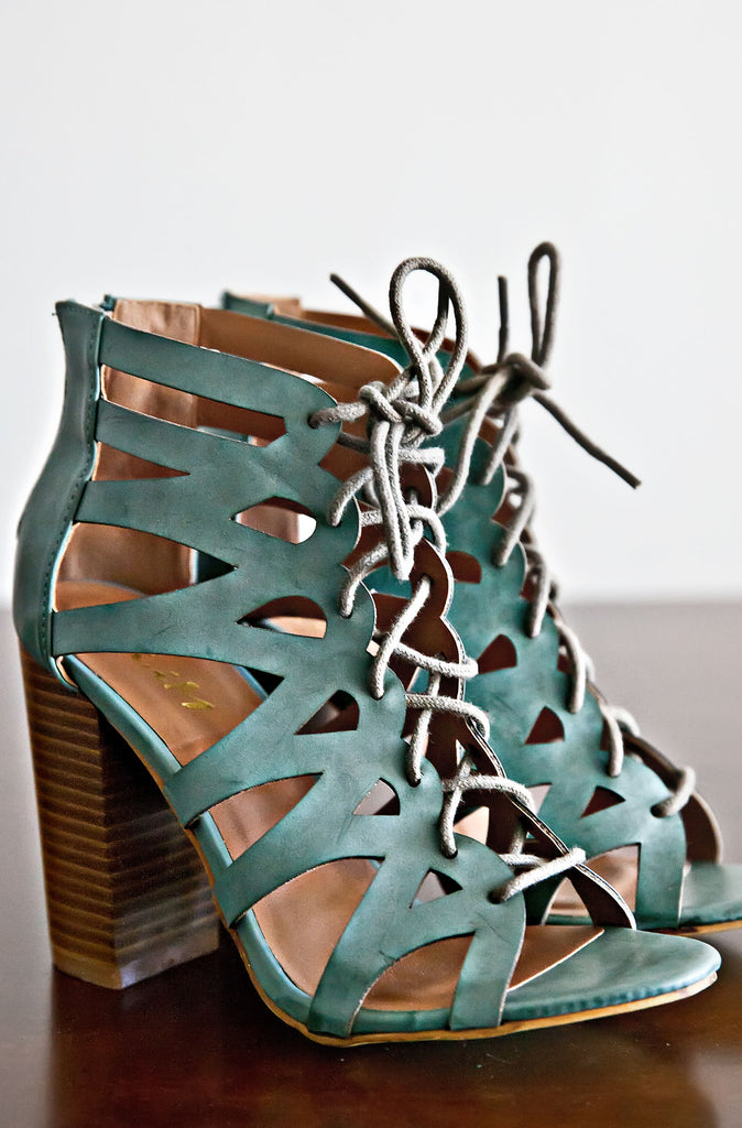 Just Like That Heels-Teal