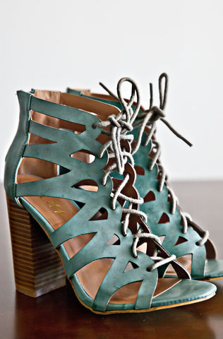 Just Like That Heels-Teal