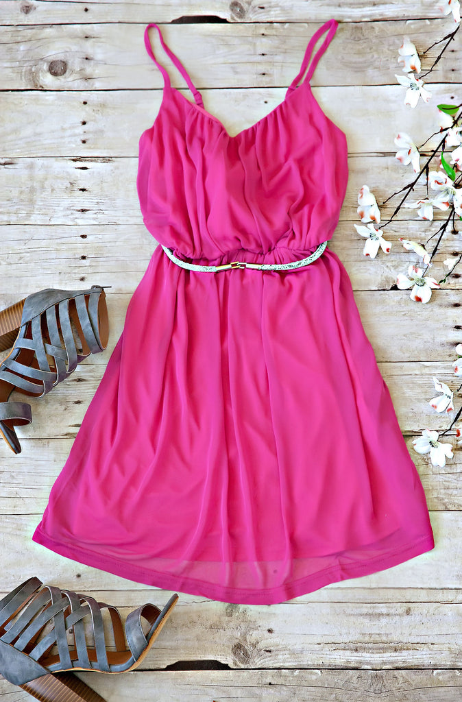 Kate Belted Dress-Pink