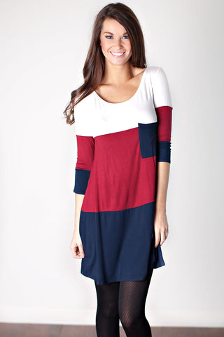 Keeping Time Tunic-Navy